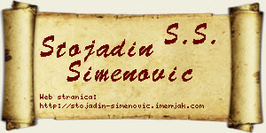 Stojadin Simenović vizit kartica